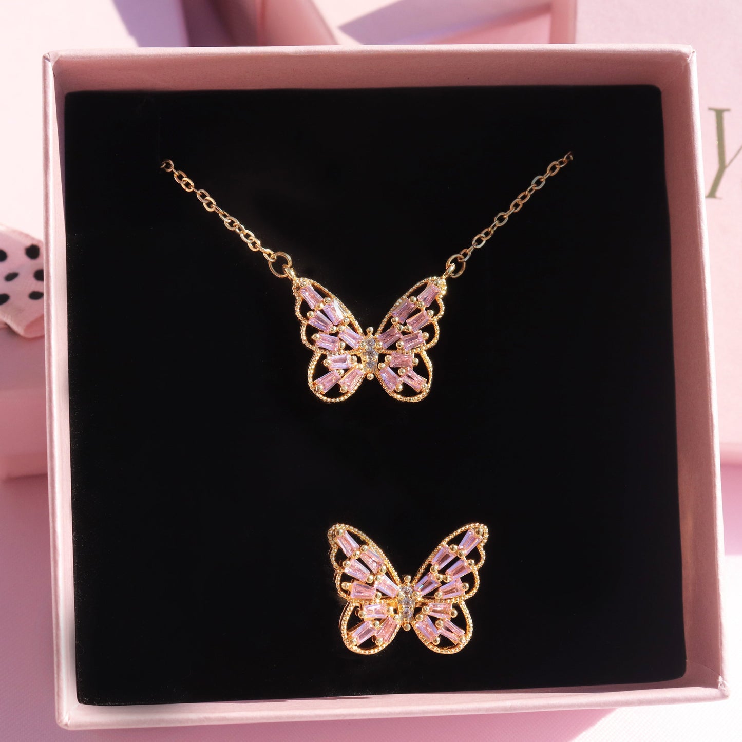 Mariposa Necklace and Ring Set