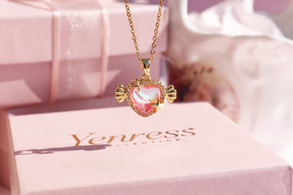 Pastel Pink Heart Necklace