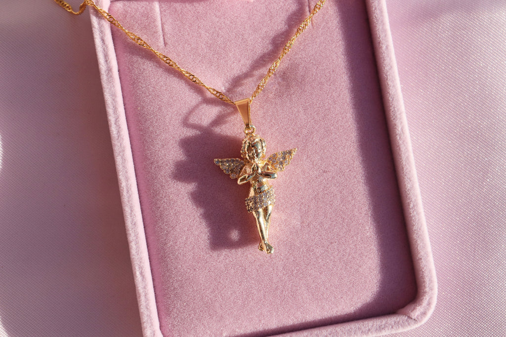 Cherub Necklace | Baby Angel Pendant