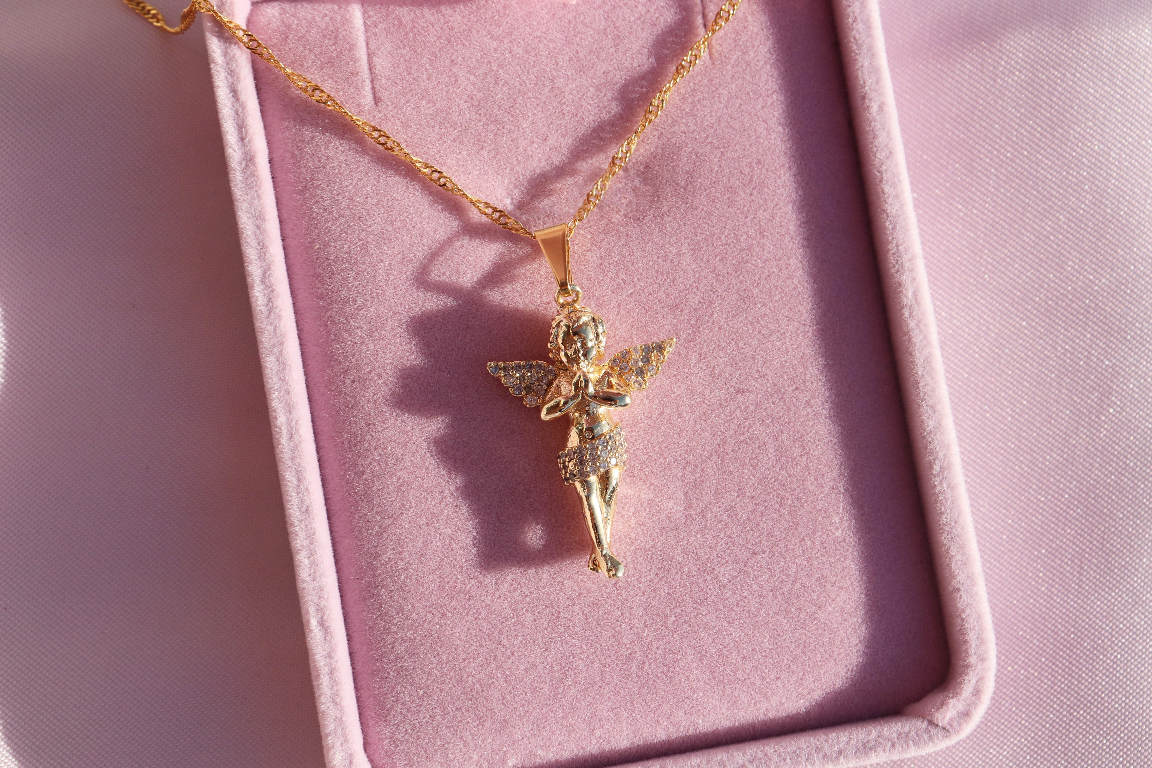 Cherub Necklace | Baby Angel Pendant