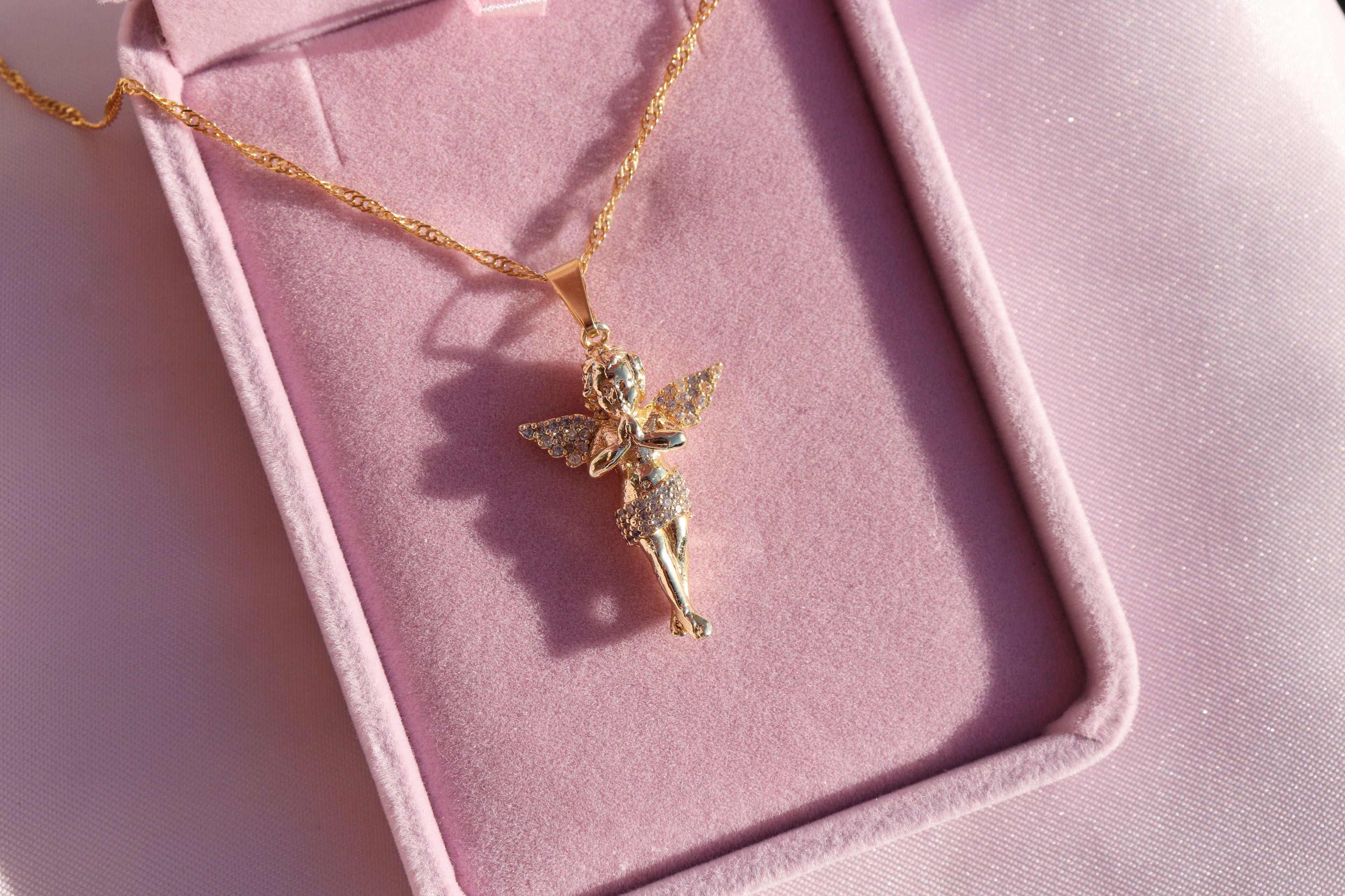 Cherub Necklace | Baby Angel Pendant