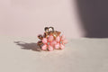 Pink Flower Mini Hair Clip