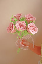 Crochet Pink Rose Bouquet