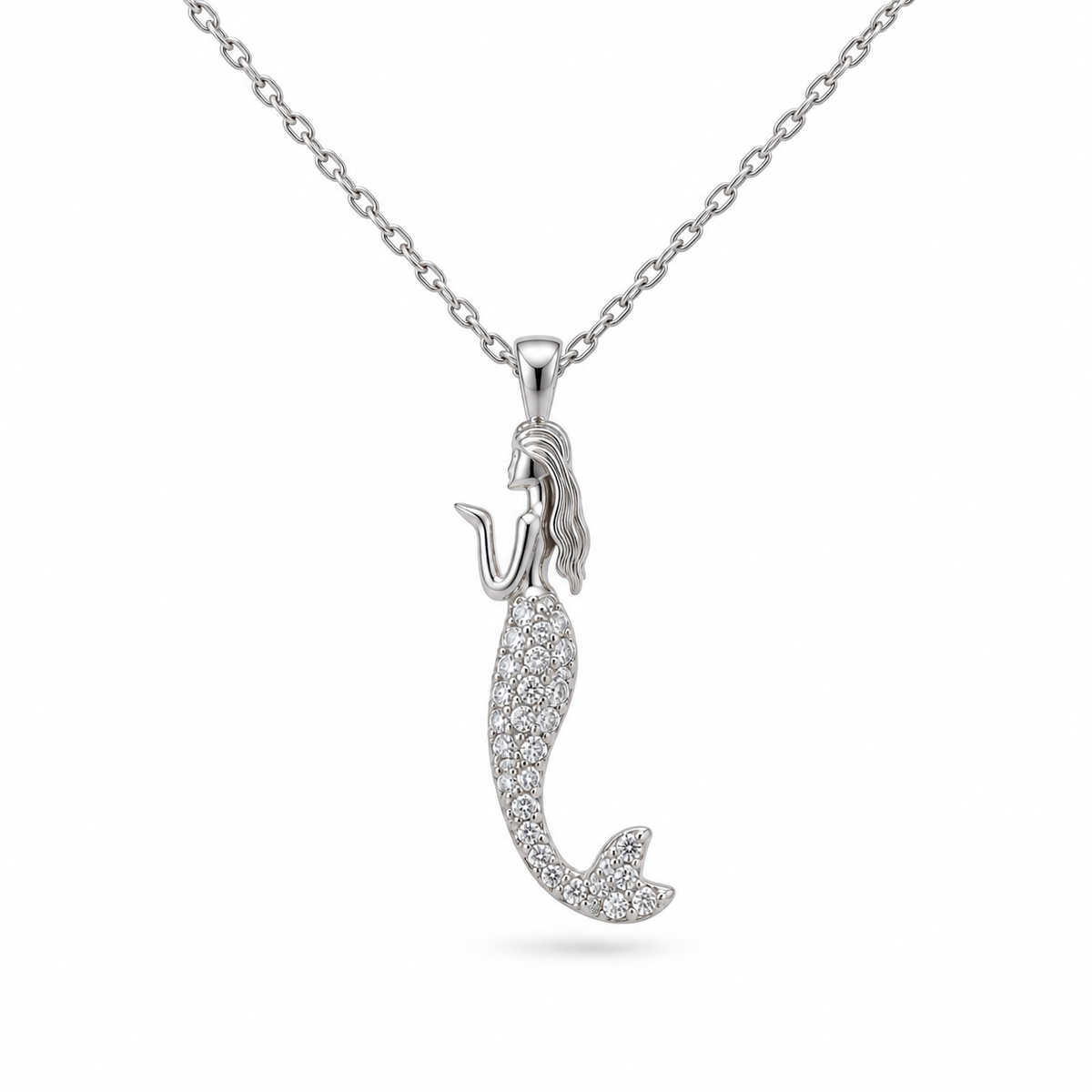 Mermaid 925 Sterling Silver Necklace
