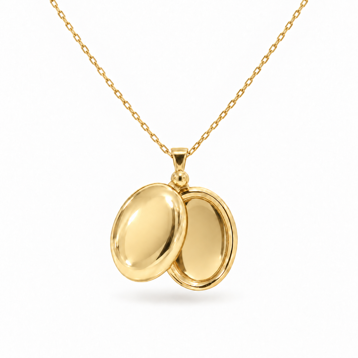 Oval Locket 925 Sterling Silver Necklace