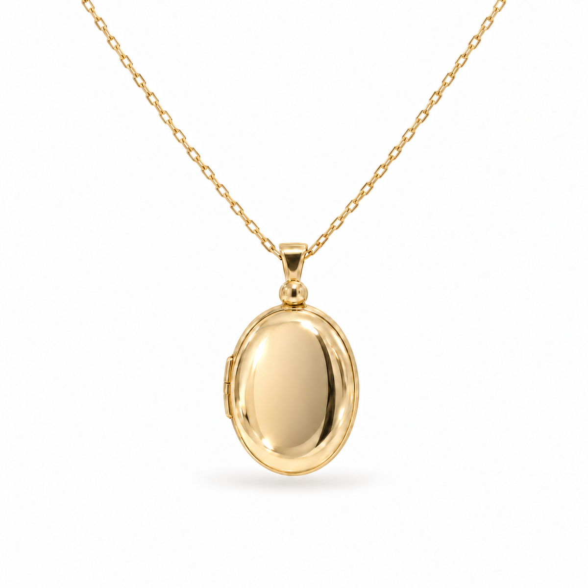 Oval Locket 925 Sterling Silver Necklace