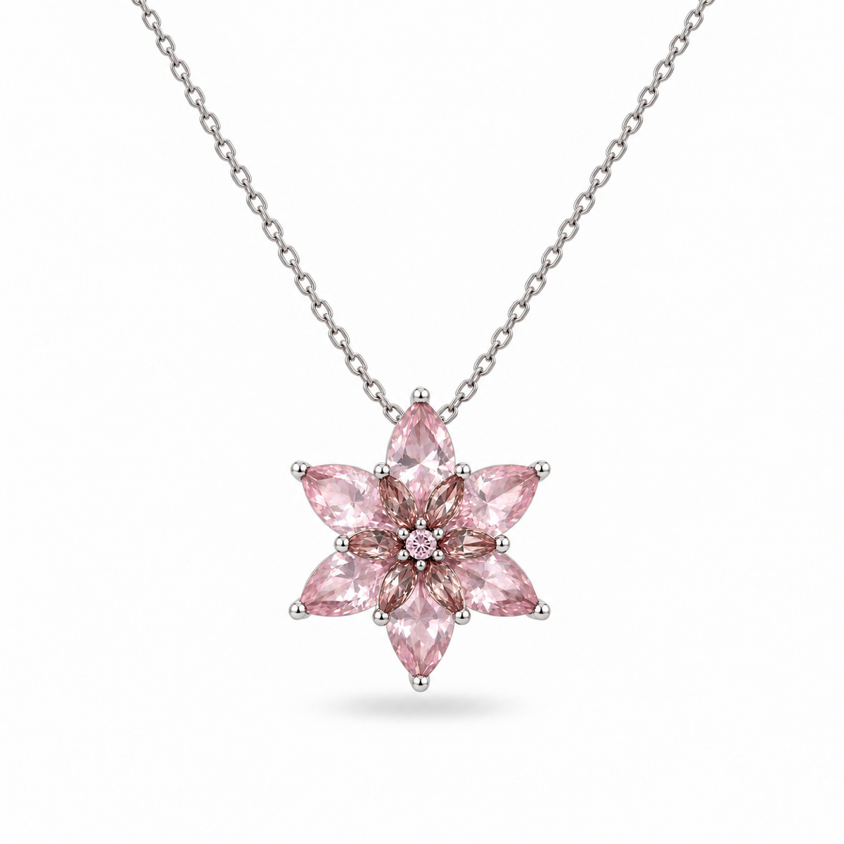 Lily Flower 925 Sterling Silver Necklace