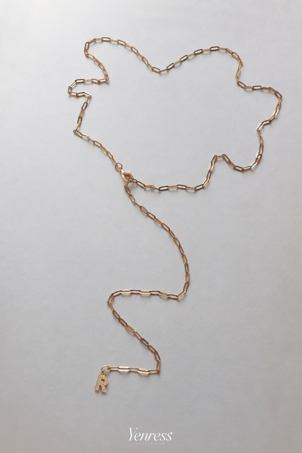 Letter Charm Back & Lariat Necklace