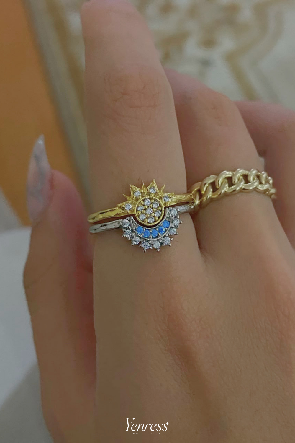 Sun & Moon Ring (2 pcs)