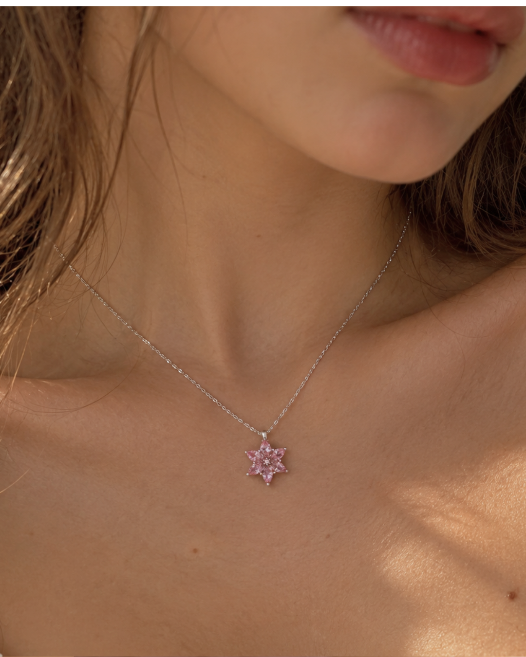 Lily Flower 925 Sterling Silver Necklace
