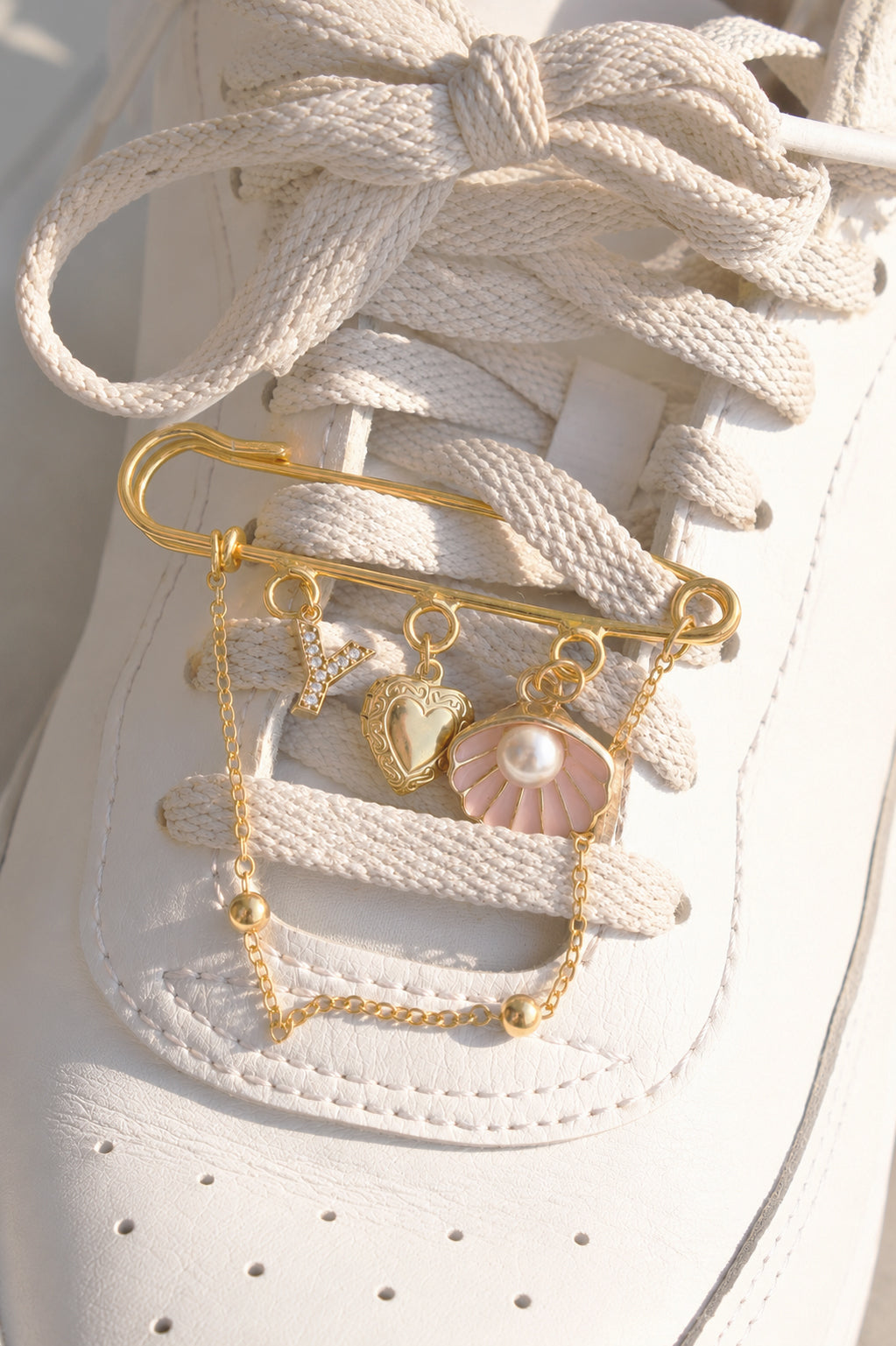 Custom Charm Safety Pin Brooch