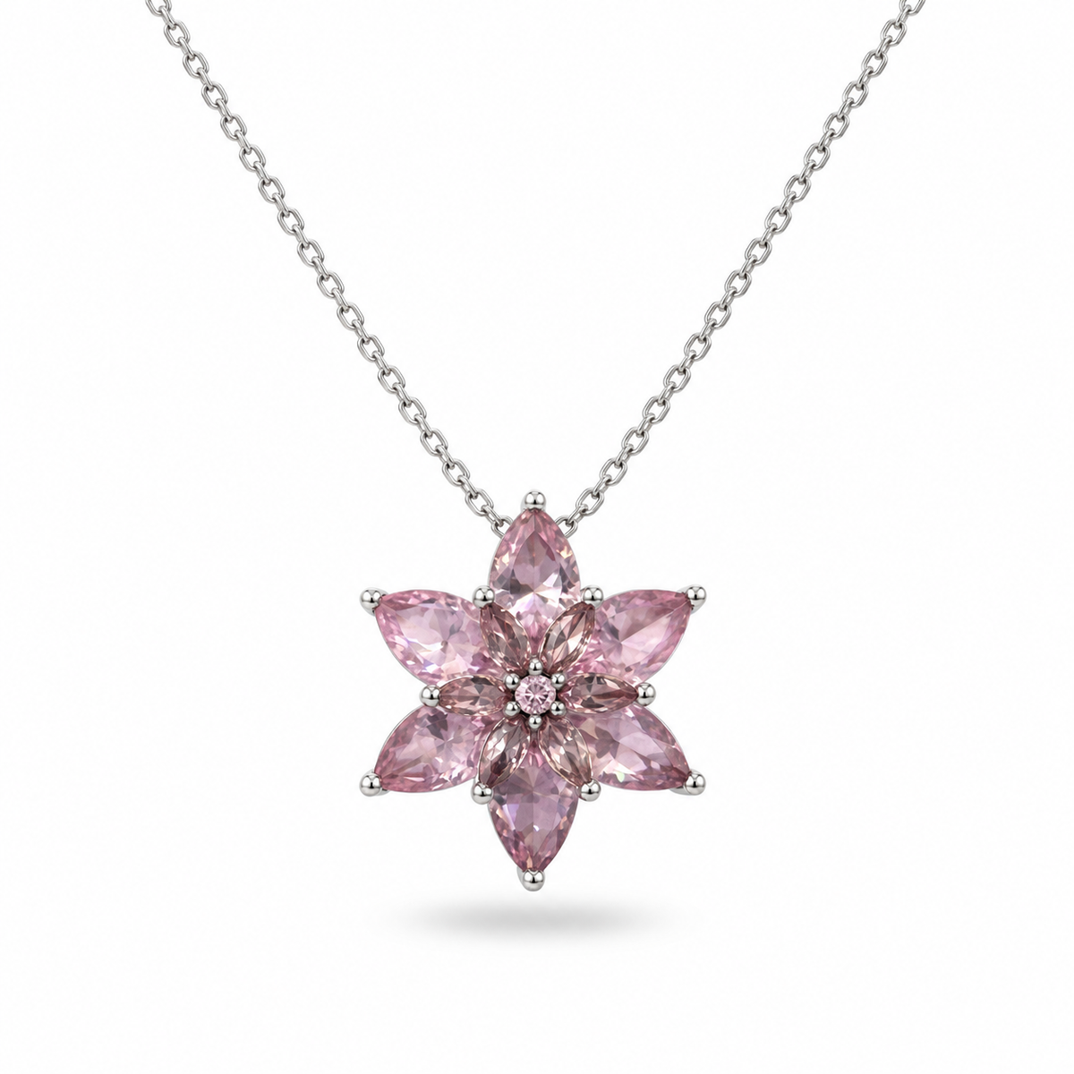 Lily Flower 925 Sterling Silver Necklace