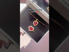 Red Heart Necklace and Ring Set