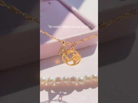 My World Initial Necklace